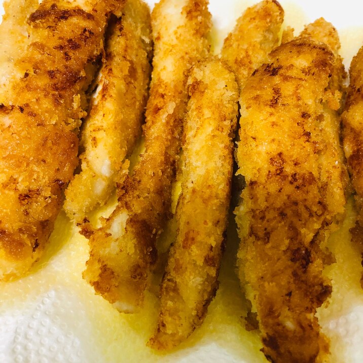 少ない油で揚げ焼き ささみカツ レシピ 作り方 By ろーるけーき 楽天レシピ